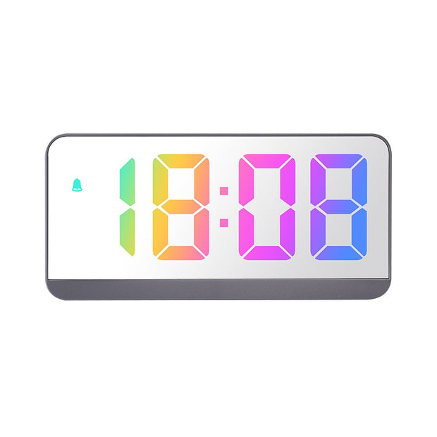 INS Personalized LED Large Character Electronic Clock Bedhead Alarm Clock Simple and Fashionable Colorful Large Screen