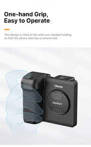 ULANZI CG01 CapGrip II Handheld Selfie Booster Grip with Bluetooth Remote Control Phone Shutter for Smartphone Photography