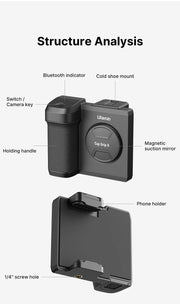 ULANZI CG01 CapGrip II Handheld Selfie Booster Grip with Bluetooth Remote Control Phone Shutter for Smartphone Photography