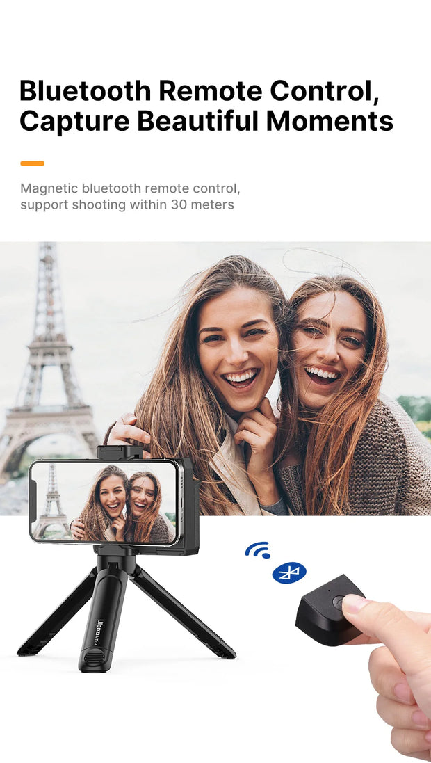 ULANZI CG01 CapGrip II Handheld Selfie Booster Grip with Bluetooth Remote Control Phone Shutter for Smartphone Photography