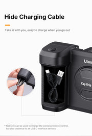 ULANZI CG01 CapGrip II Handheld Selfie Booster Grip with Bluetooth Remote Control Phone Shutter for Smartphone Photography
