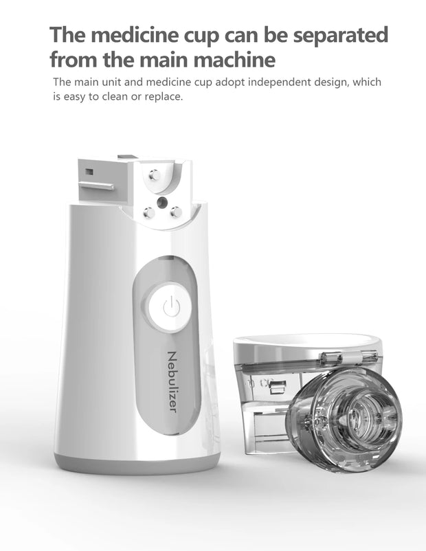 Handheld Portable autoclean Inhale Nebulizer Mesh Atomizer silent inhaler nebuliser inhalator for kids nebulizador portatil