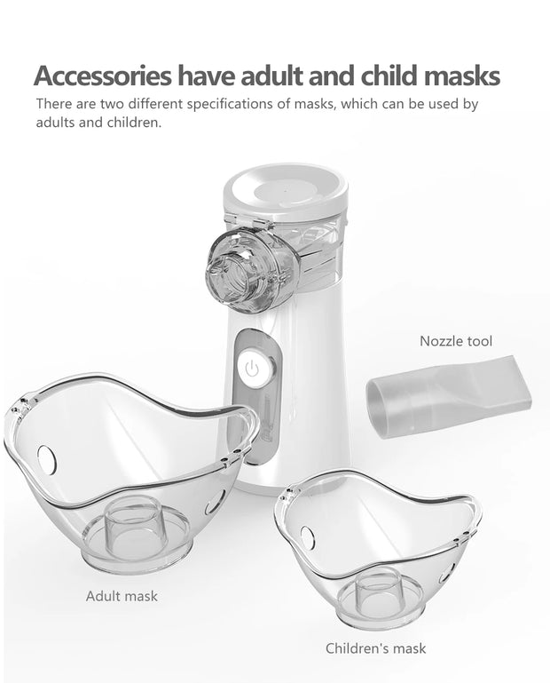 Handheld Portable autoclean Inhale Nebulizer Mesh Atomizer silent inhaler nebuliser inhalator for kids nebulizador portatil