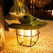 LED Camping Lamp Retro Hanging Tent Lamp Waterproof Dimmable Camping Lights Outdoor 4500mAh Battery Emergency Light Lantern