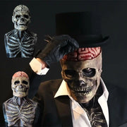 3D Reality Halloween Horror Mask Full Head Skull Skeleton Latex Mask Men Carnival Party Cosplay Scary Haunted House NPC Props