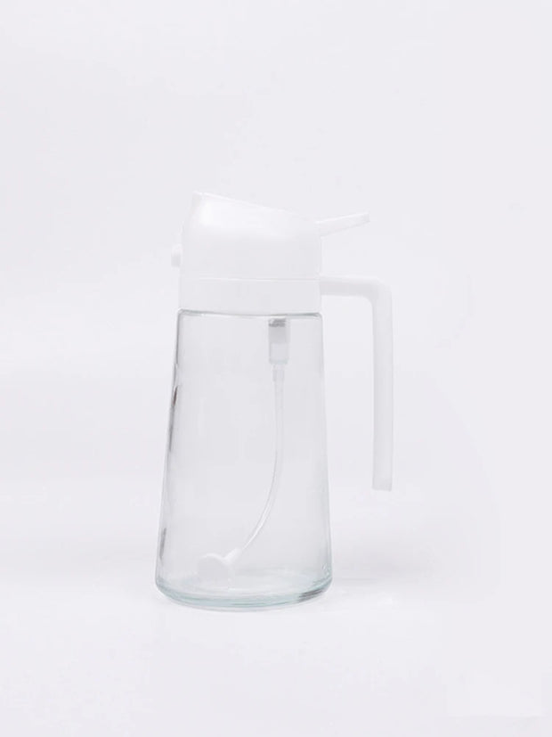 Olive Oil Dispenser Bottle 2-In-1 Cooking Oil Sprayer 470ml Glass Spray Bottle With Dumper Food Grade Oil Mist Machine Suitable
