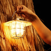 LED Camping Lamp Retro Hanging Tent Lamp Waterproof Dimmable Camping Lights Outdoor 4500mAh Battery Emergency Light Lantern