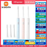 XIAOMI Mijia T100 Sonic Electric Toothbrush Mi Smart Tooth Brush Colorful USB Rechargeable IPX7 Waterproof For Toothbrushes head