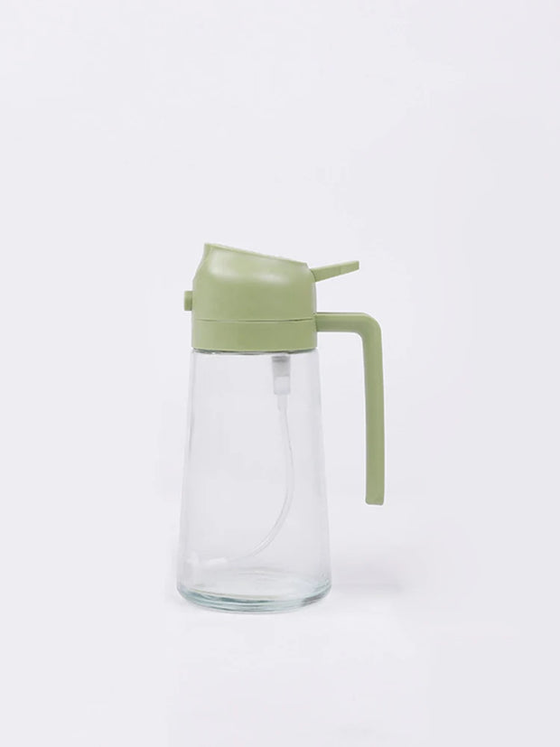Olive Oil Dispenser Bottle 2-In-1 Cooking Oil Sprayer 470ml Glass Spray Bottle With Dumper Food Grade Oil Mist Machine Suitable